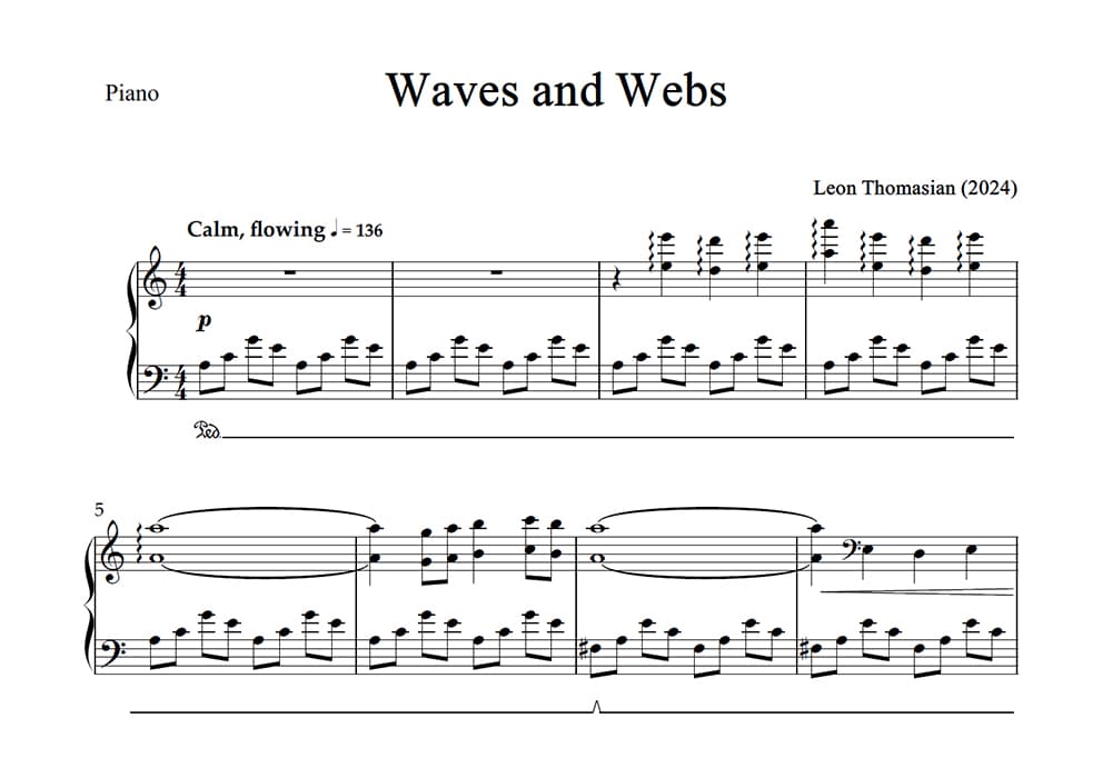 Waves and Webs - Sheet Music Preview