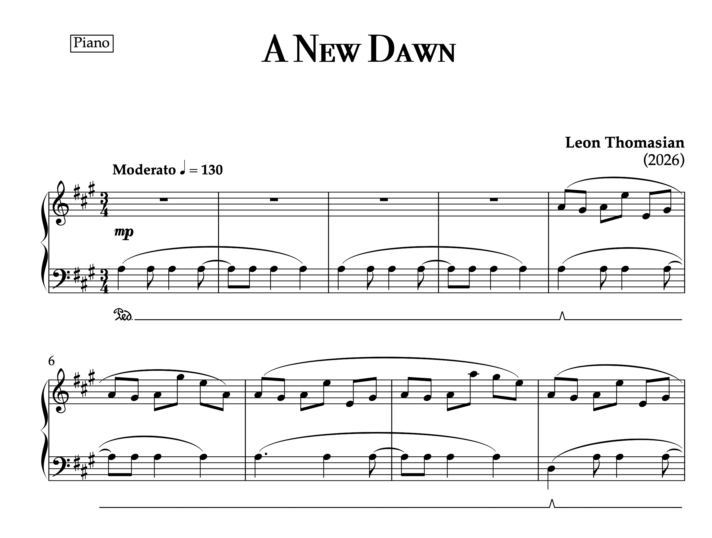 A new dawn — score preview