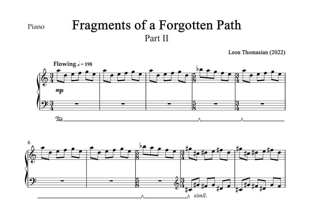Fragments of a Forgotten Path - Part 2 — score preview
