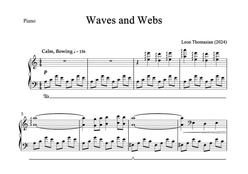 Waves and Webs — score preview