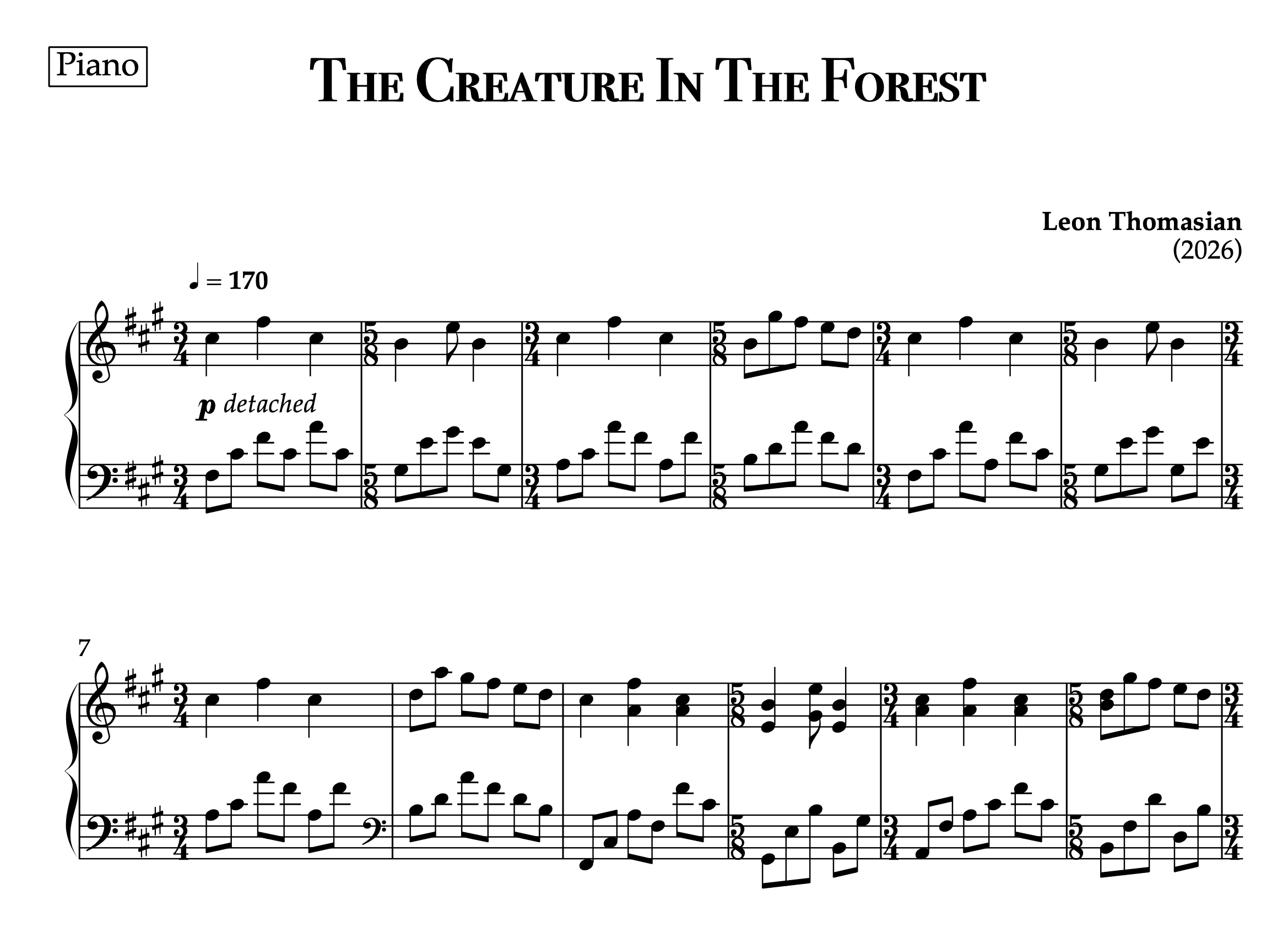 The Creature In The Forest — score preview